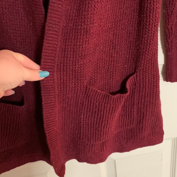 LL BEAN maroon cardigan - M - Picture 4 of 5